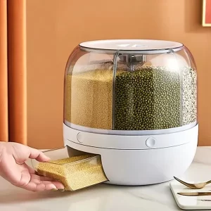 Dispenser de Grãos Giratório 360° Cozinha - Casa Smart BR