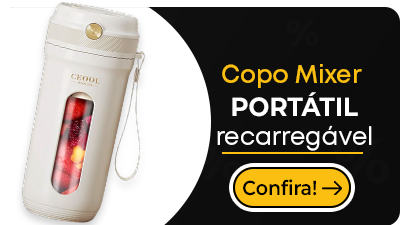 Copo Mixer Portatil Recarregavel-350ml Potente Black Friday Promoção 2024 Casa Smart BR