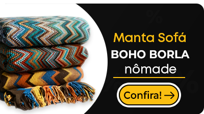 Manta Para Sofá Boho com Franja Nomade Black Friday Promoção 2024 Casa Smart BR